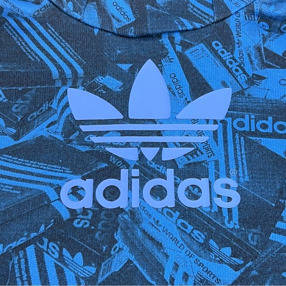 adidas originals trefoil hoodie all over print sneaker box design youth sz small - Picture 3 of 7